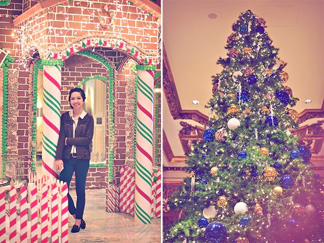 fairmont hotel, sf, san francisco, christmas, decorations, giant, gingerbread house