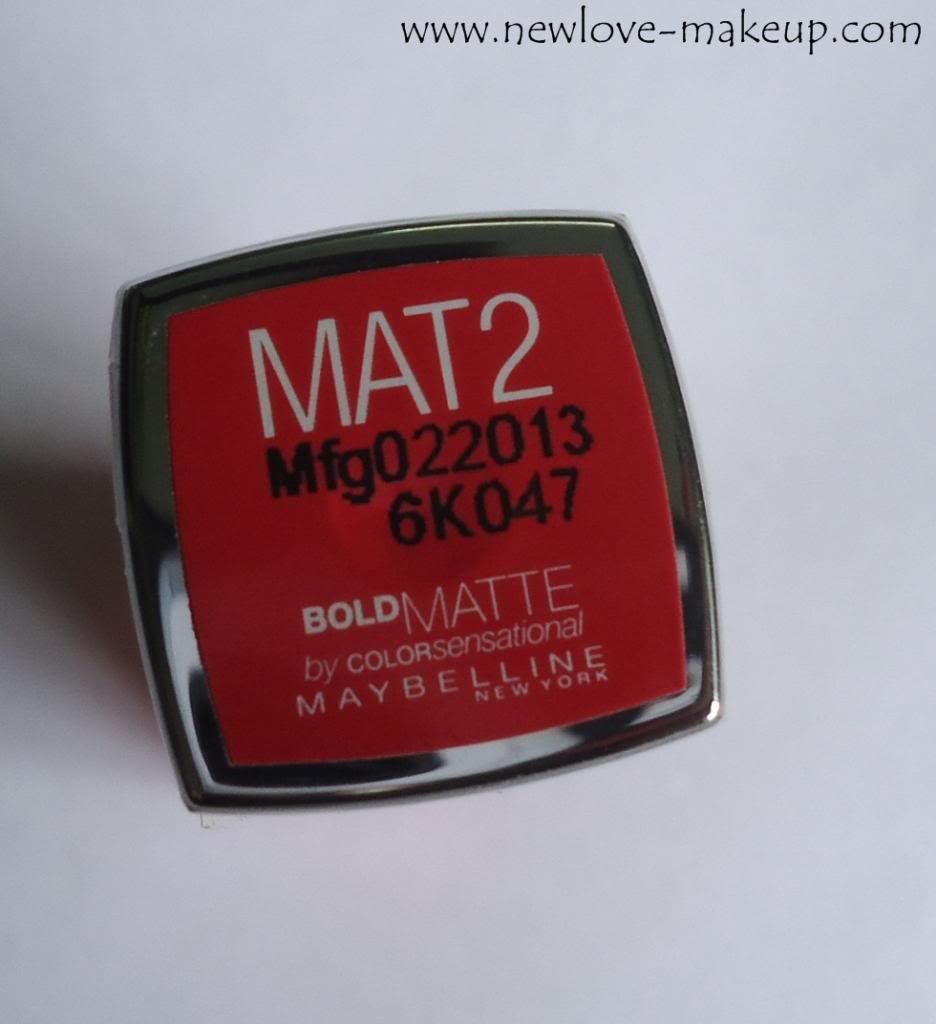 Maybelline Bold Matte Colorsensational Lipstick Mat 2 Review, Swatches Maybelline Bold Matte Colorsensational Lipstick Mat 2 Review, Swatches